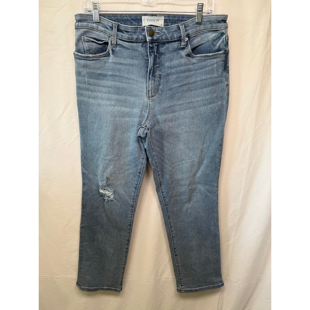 Evereve Modern Fit The Ever Straight Mid Rise Jeans, Size 31